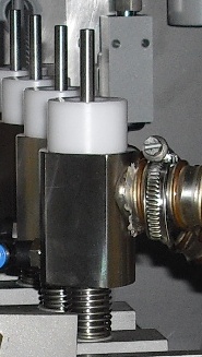 Nozzles on Bottle Cleaning Machine Raupack UK and Ireland