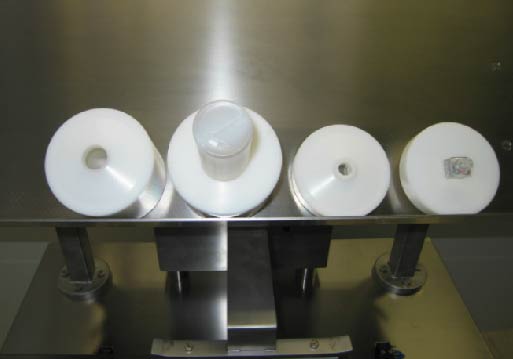 Shelf for containers on Manual Bottle Cleaning Machine Raupack UK and Ireland