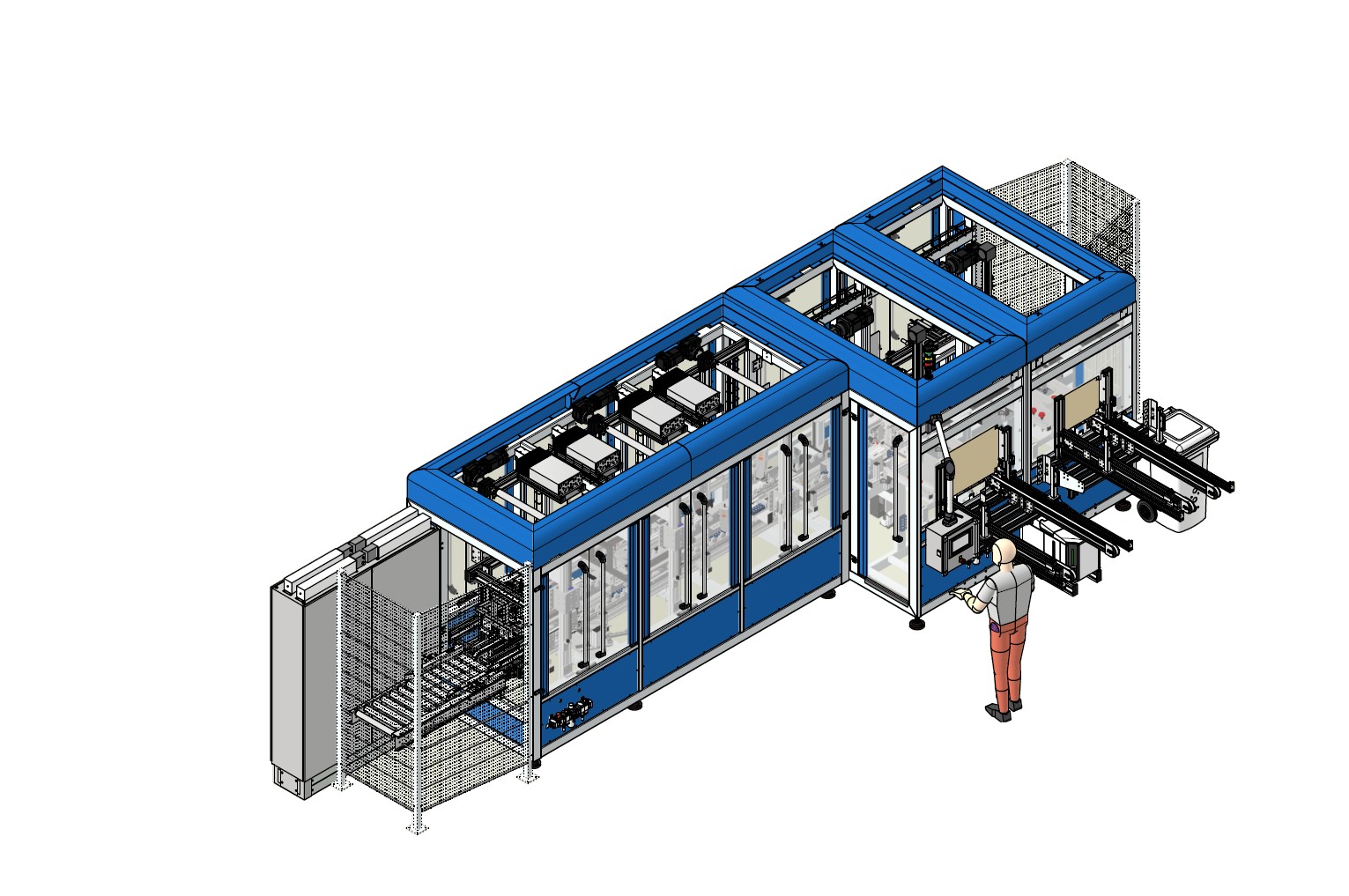 AMI Box Minimiser with 2 lidding stations Raupack UK and Ireland
