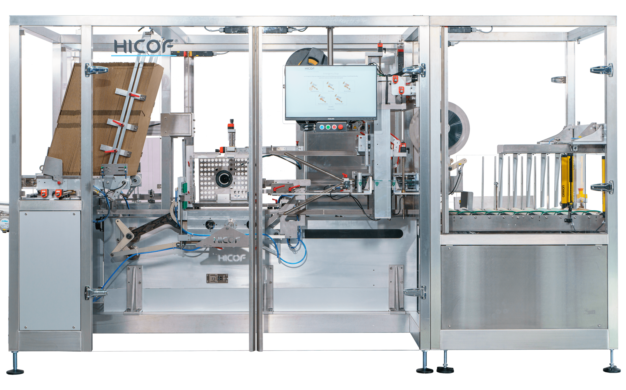 <ol><li>Seamless integration into inhouse track and trace system or native Amacoder Track and Trace system
<li>Tool-less changeover
<li>Options include Labelling</ol>