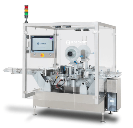 <ol><li>Fully Automatic changeover from the HMI or using a scanner<li>Motor driven adjustment points<li>Open to whichever Track and Trace architecture is required<li>Lugged conveyor transport<li>Herma labeller<li>Optional vignette labeller</ol>