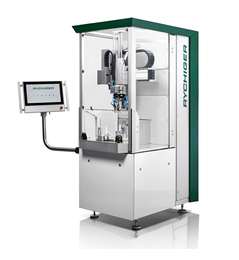 <ol><li>Compact footprint < 1 sqm<li>Single operator loading<li>30s - 3 min tool-less changeover<li>CFR21 Part 11 compliant</ol>